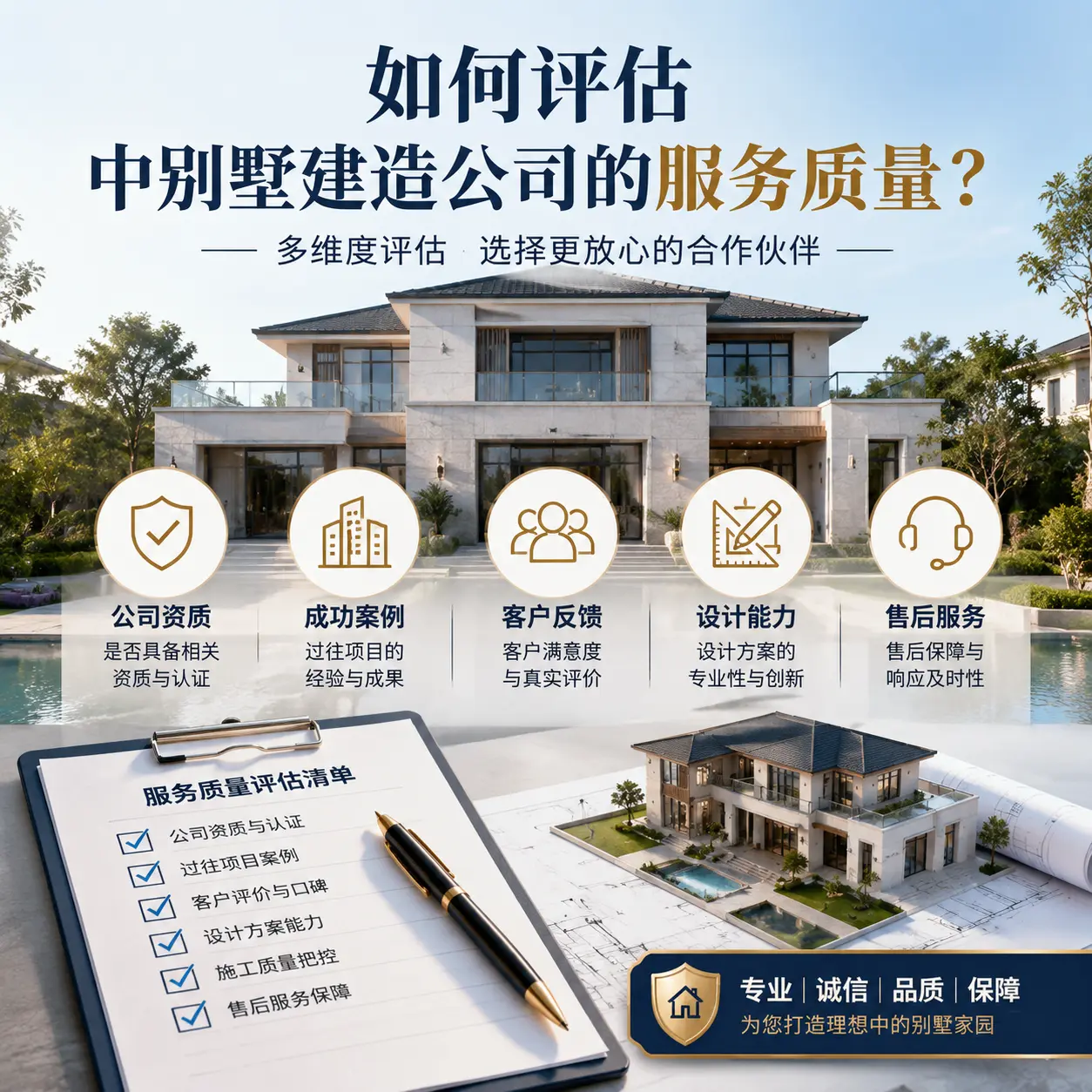 如何评估 盘州 中别墅建造公司的服务质量？